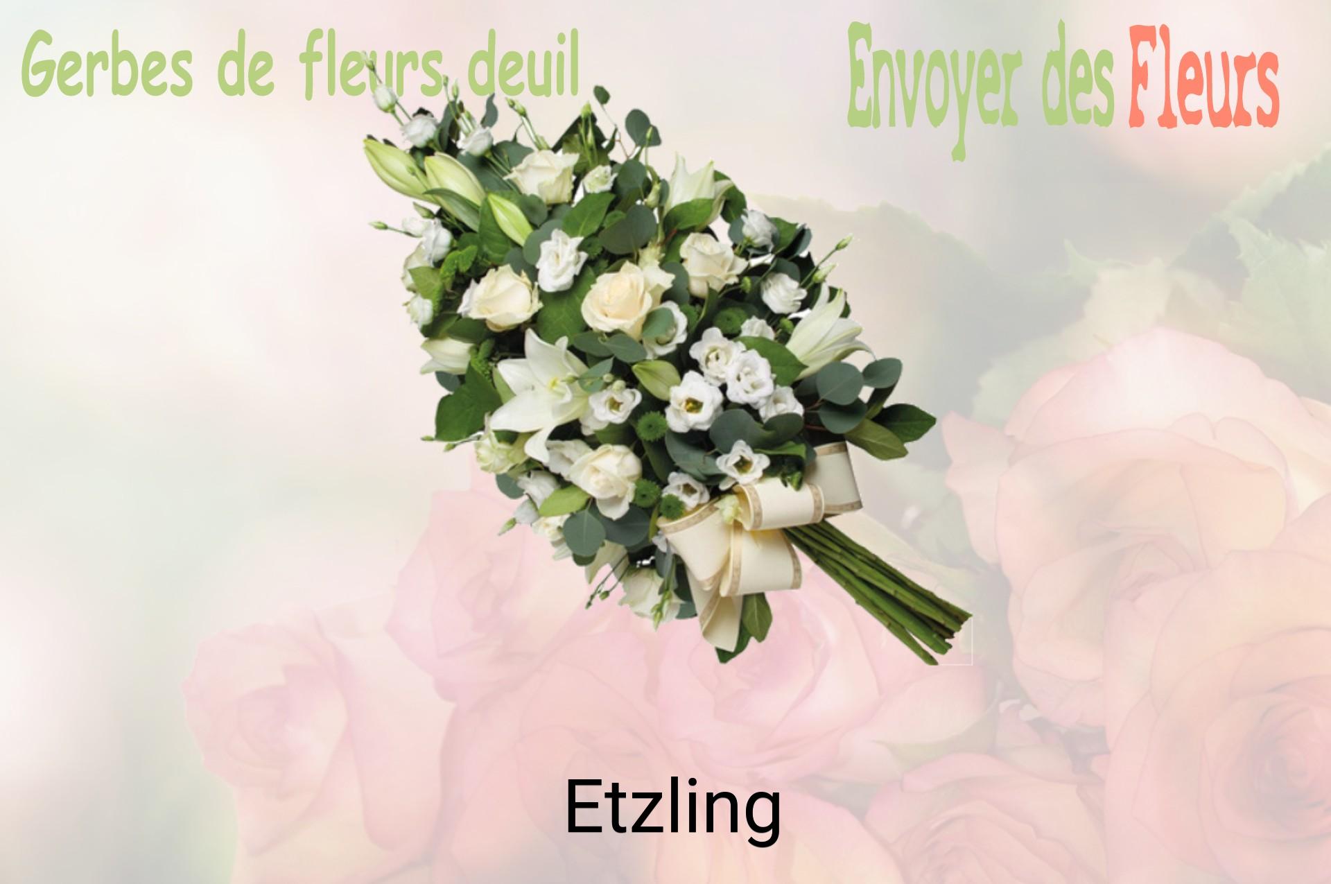 Gerbe de fleurs de deuil livrée à Etzling